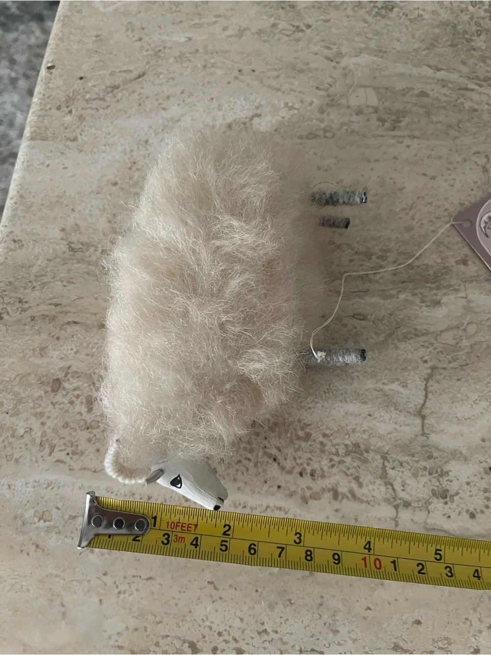 VINTAGE Sheep Soley Iceland Authentic Wool Figurine Iceland Souvenir Ram 5” Cute